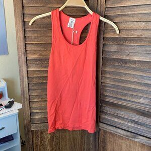 C'est Moi Bamboo 1x1 Rib Racer Back Top Cayenne
